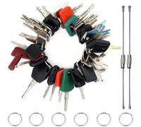 Juego de 42 Llaves de Encendido para Bobcat KubotaToyota Volvo, Llaves de Equipo Pesado con Cat, JCB, Volvo, Doosan, Hyundai, Bomag, New Holland, Komatsu y Más