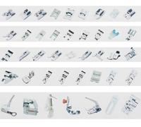 Juego de 42 prensatelas para máquina de coser, opciones multifuncionales, 42 prensatelas para Brother, Singer, Janome, Toyota y la mayoría de máquinas de coser de vástago bajo