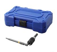 Juego de 42 puntas de destornillador magnéticas con cabezales Torx, hexagonales y de enchufe para taladro eléctrico, funda de transporte compacta, extensión de cambio rápido con resorte