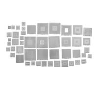 Juego de 47 plantillas universales para reballing de calor directo para consolas de juegos, CPU y GPU CXD