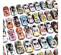 Juego de 48 coches de inercia de coche de juguete duraderos | Regalo de cumpleaños para niñas, pequeños regalos para coleccionar, coches expositores, decoración del hogar, escribe