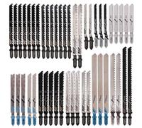 Juego de 48 hojas de sierra de calar con vástago en T, multipropósito HCS/HSS para madera, plástico, corte de metal