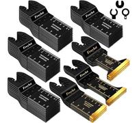 Juego de 49 hojas de sierra oscilantes universales - Cuchillas multiherramienta bimetálicas de titanio para cortar clavos de madera/metal/plástico, se adapta a Black Decker DeWALT Porter Cable