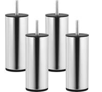 Juego de 4x Patas de Mueble UNIFORM Ø 50 / Alto 120 mm Cromo Pulido Pata de Cama Pata de Armario de SO-TECH