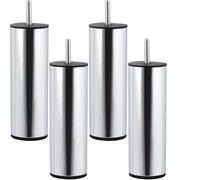 Juego de 4x Patas de Mueble UNIFORM Ø 50 / H 150 mm Cromo Pulido Pata de Cama Pata de Armario de SO-TECH