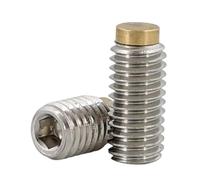Juego de 5-10 tornillos prisioneros de acero inoxidable con punta de latón, tamaño m3, m4, m5, m6, m8 y m10, A2(M3x4 10pcs)