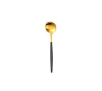 Juego de 5/6 cucharas de café doradas de acero inoxidable para helado, pasteles, postres, espejos, utensilios de cocina