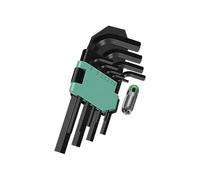 Juego de 5/9 piezas tipo L de acero hexagonal de alta dureza para reparación de máquinas y tareas de mejora del hogar, mango negro, hechizo esencial gloria negra ciruela hechizo esencial