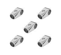 Juego de 5 abrazaderas de tubo en T de 25 mm de diámetro interior para vallas, barcos, andamios