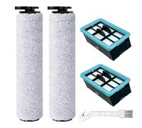Juego de 5 accesorios compatibles con aspiradoras Bissell Crosswave HF2/3845N/3831, 2 rodillos de cepillo, 2 filtros HEPA y 1 cepillo de limpieza