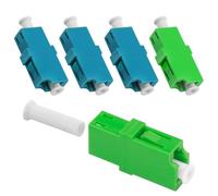 Juego de 5 adaptadores de fibra óptica LC/APC a LC/APC, acoplamiento de fibra óptica monomodo para conexiones de red, FTTH, extensión de cable de fibra óptica, duradero y compatible.