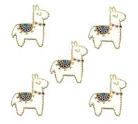 Juego de 5 alfileres de alpaca, alfileres de solapa, broche, broche - Pin de llama para niñas y niños - a un precio ventajoso, mejor calidad, Metal