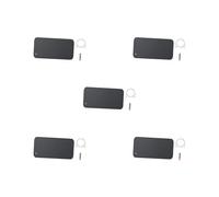 Juego de 5 alfombrillas de conexión a tierra para cama con cordón, antideslizante, de piel sintética, 68 x 135 cm, color negro, 68 x 135 cm