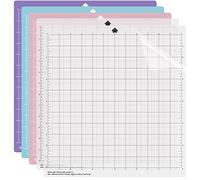 Juego de 5 alfombrillas de corte para Silhouette Cameo 4/3/2/1, 12 x 12 pulgadas, alfombrillas de corte autoadhesivas con variedad de adhesivos, alfombrillas de corte rasterizadas antideslizantes para
