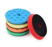 Juego de 5 almohadillas de pulido de 6 pulgadas for coche, esponja de colores, disco de espuma de onda plana, pulidor.