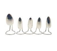 Juego de 5 anillos góticos para uñas metálicas lisas, accesorios para expresión artística y ropa de calle moderna, joyería de uñas de metal