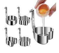 Juego de 5 anillos para freír para cocinar huevos, acero inoxidable antiadherente, utensilios de cocina para hamburguesas, panecillos, tortillas, tortillas