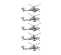 Juego De 5 Aviones De Ataque con Cañonera Apache AH-64, Modelo DIY, Escala 1/2000-1/350, Helicóptero Militar 3D, Colección De Moldes En Miniatura DIY(1/700(25mm))