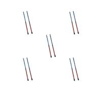 Juego de 5 baquetas portátiles de jazz para estudiantes, niños, actuaciones acústicas, color rojo y azul