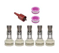 Juego de 5 bebederos automáticos de acero inoxidable para cerdos y cabras con conectores