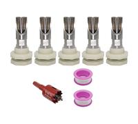 Juego de 5 bebederos automáticos de acero inoxidable para cerdos y cabras, incluye conectores de montaje