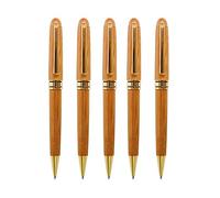 Juego de 5 bolígrafos de madera de bambú sostenibles y ecológicos