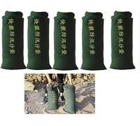 Juego de 5 bolsas de arena de lona gruesa con diseño de hebilla, adecuadas para puertas y ventanas, sótanos y garajes (28 x 72 cm, 25 kg)