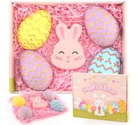 Juego de 5 bombas de baño de Pascua para mujer, con mezcla aromática de lavanda, limón, fresa y océano, para baño de relajación, bienestar, regalo de Pascua