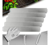 Juego de 5 bordes de cama de metal plateado 5mx14cm