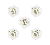 Juego de 5 botes vacíos de 30 g para cosméticos, crema, bálsamo labial, caja de lata, color dorado