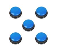 Juego de 5 botones de conversación grabables, juguetes interactivos 30S, zumbadores de respuesta, azul oscuro
