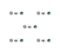 Juego de 5 botones de reparación de trompeta para instrumentos musicales, piezas de trompeta de malaquita