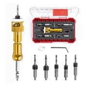 Juego de 5 brocas avellanadas con 14 5 piezas de aluminio avellanadas a prueba de óxido y resistencia a altas temperaturas, conveniente y simple, se puede ajustar de acuerdo a las necesidades