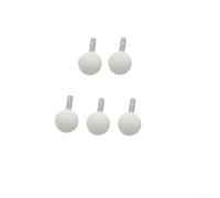 Juego de 5 brocas de bola de cerámica, vástago de 6 mm para herramientas giratorias, cabezales de piedra de molienda para madera, vidrio, plástico y grabado (6 x 20 mm, blanco)