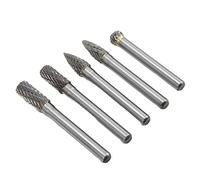 Juego de 5 Brocas de Carburo de Tungsteno, 6x8mm, Doble para Pulir, Grabar y Perforar Con Juego de Corte Neumático Eléctrico de Mano, Herramientas para latas. de Rpm Lata y