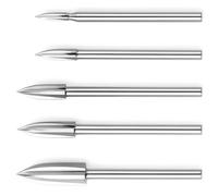 Juego de 5 Brocas de Madera para Dremel con Vástago de 1/8" (3mm) Brocas de Tallado de Madera Herramienta Rotativa para Grabado Perforación Lijado Bricolaje Carpintería Rectificación (5 Tamaños)