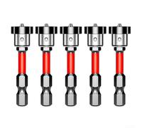 Juego de 5 brocas de posicionamiento fuerte de 50 mm para uso con taladros eléctricos y manuales que proporcionan ejes de alta precisión y cabezales forjados antideslizantes