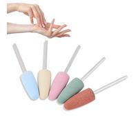 Juego de 5 brocas de silicona para manicura profesional, limadora y pulidora de uñas, accesorios de manicura