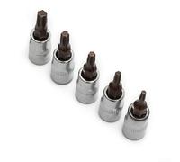 Juego de 5 brocas Torx de 1/4 pulgadas para T10 para T15 para T20 para T25 para T30 tamaños compatibles con operaciones de reparación en dispositivos y herramientas de diagnóstico
