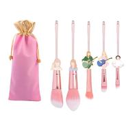 Juego de 5 brochas de maquillaje con temática popular de Siinger Tay Lor, regalos kawaii para mujeres, sombra de ojos, delineador, lápiz, base, brochas con excelente bolsa de regalo
