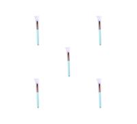 Juego de 5 brochas de maquillaje de silicona de poste largo, brochas de máscara de silicona, herramientas de belleza, brochas de belleza duraderas, para máscara, color verde