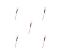 Juego de 5 brochas de maquillaje de silicona para máscara, brochas de belleza duraderas para bricolaje, color rosa
