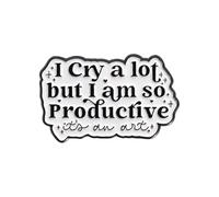 Juego de 5 broches de aleación con cita divertida, para blusa, insignia, para ropa, bolsos, sombreros, diseño de dibujos animados "Hello I'm Tired", "Trying", "Stressed", "50% IDK IDC", "Caution