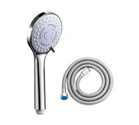 Juego de 5 cabezales de ducha, pulverizador de mano de masaje de alta presión con pantalones y soporte, juego de accesorios de ducha ajustables (juego de 2)