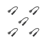 Juego de 5 cables adaptadores XLR de 3 pines a RJ45 para cabezales móviles, luces de consola Dmx