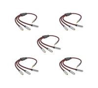 Juego de 5 cables auxiliares de audio de 3,5 mm macho a 3 hembra, cable divisor de extensión para auriculares