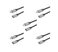 Juego de 5 cables de datos macho a hembra tipo C portátiles universales para proyector, oficina, sala de reuniones, ordenador portátil, convertidor de computadora, 3 metros, 3 m
