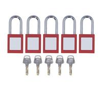 Juego de 5 Candados de Bloqueo Seguridad Industrial con Etiquetas Grabables Reutilizables 38mm para Mantenimiento y Seguridad Laboral Candados de Nailon Resistente Corrosi¨®n