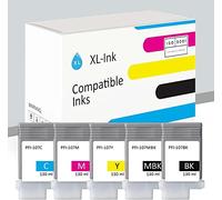 Juego de 5 Canon PFI 107 (MBK/BK/C/M/Y): compatible