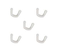 Juego de 5 carillas de dientes de resina cómodas para dentaduras postizas extraíbles y reutilizables